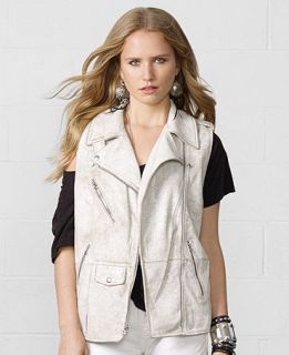 Denim & Supply Ralph Lauren Leather Moto Vest   Jackets & Blazers   Women