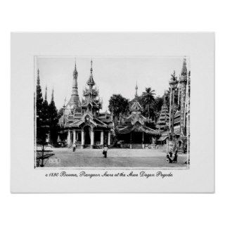 Burma, Rangoon Scene at the Shwe Dagon Pagoda Print