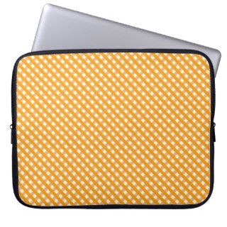 Country Fair Orange Gingham Check Computer Sleeve