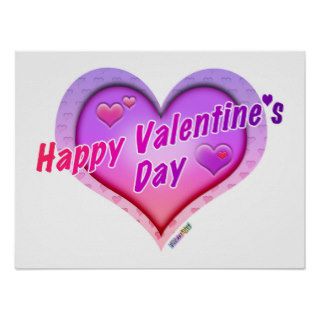 Posters, Prints   Happy Valentine's Day Heart