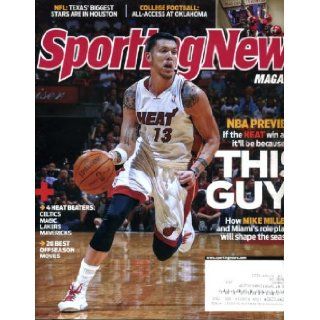 Sporting News October 25 2010 Mike Miller/Miami Heat on Cover, NBA Preview, Oklahoma Sooners Football, Ray Rice/Baltimore Ravens Sporting News Magazine Books