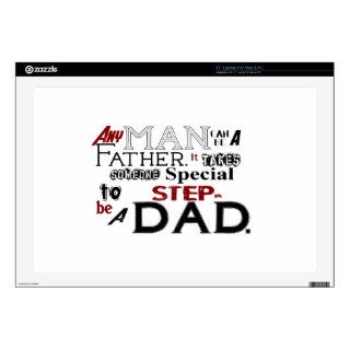 Step Dad Quote Fathers Day Laptop Skins