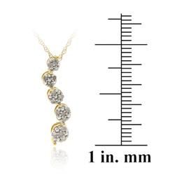 DB Designs 10k Gold 1/8ct TDW Diamond Journey Necklace (I J, I2 I3) DB Designs Diamond Necklaces