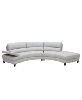 Franchesca Leather Sectional Sofa, 2 Piece (Left Arm Facing Loveseat and Right Arm Facing Loveseat) 149W x 68D x 35H   Furniture