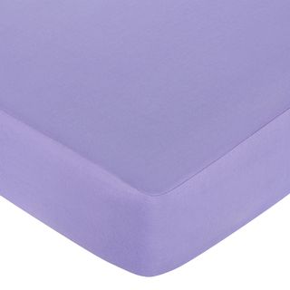 Sweet JoJo Designs Pretty Pony Solid Purple Fitted Crib Sheet Sweet Jojo Designs Baby Bed Sheets