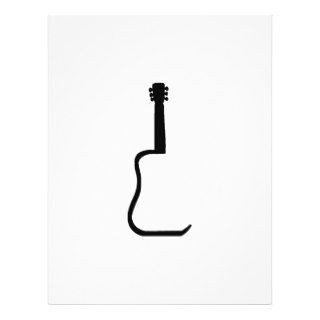 Black Acoustic Guitar Silhouette Full Color Flyer