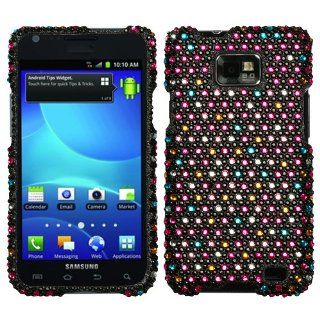 Asmyna SAMI777HPCDM202NP Dazzling Diamond Diamante Case for SAMSUNG I777 (Galaxy S II)    1 Pack   Retail Packaging   Sprinkle Dots Cell Phones & Accessories