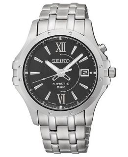 Seiko Watch, Mens Le Grand Sport Kinetic Stainless Steel Bracelet 41mm SKA549   Watches   Jewelry & Watches