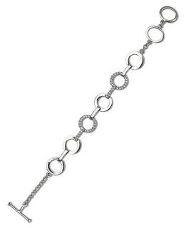 Swarovski Bracelet, Pave Crystal Circle Toggle Bracelet   Fashion Jewelry   Jewelry & Watches