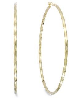 14k Gold Vermeil Earrings, Twist Hoop Earrings   Earrings   Jewelry & Watches