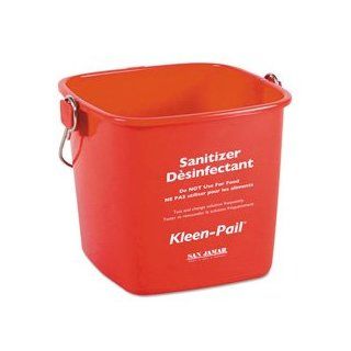 San Jamar KP196RD Kleen Pail 6 Quart Size Red Pail Container