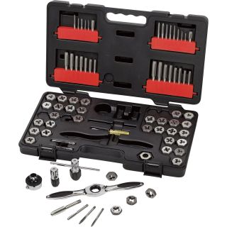 GearWrench Tap and Die Drive Tool Set — 75-Pc. SAE/Metric Set, Model# KDS3887  Tap   Die Sets