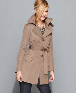 MICHAEL Michael Kors Jacket, Notched Collar Trench Coat   Coats   Women