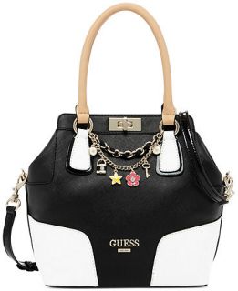 GUESS Girlfriend Turnlock Satchel   Handbags & Accessories