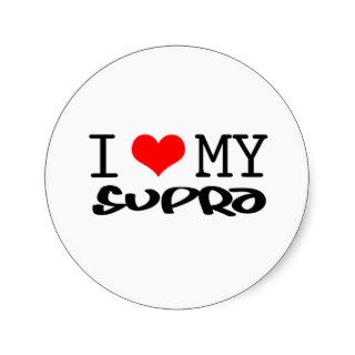 Classic "I Love My Supra" design Stickers
