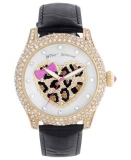 Betsey Johnson Watch, Womens Black Patent Leather Strap 41mm BJ00019 54   Watches   Jewelry & Watches