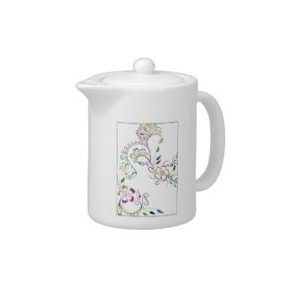 Henna Floral Design Teapot