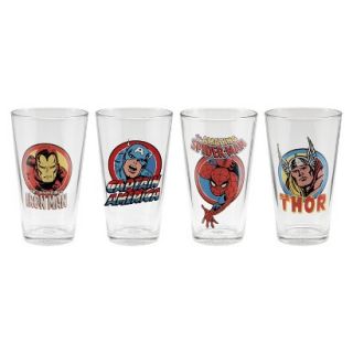Marvel Mixed Superhero Pint Glass Set of 4