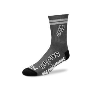 San Antonio Spurs For Bare Feet 2014 NBA Champ Crew 504 Socks