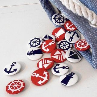 nautical fabric badge set by kaela mills