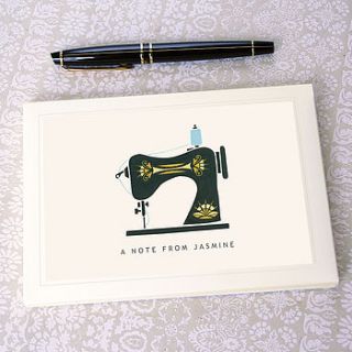 personalised sewing machine writing set by made by ellis