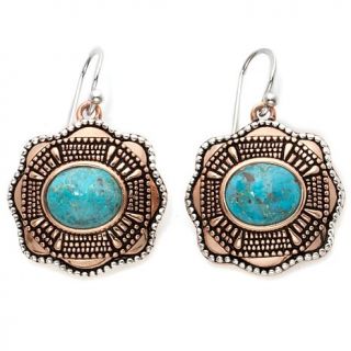 Studio Barse Kingman Turquoise Copper and Sterling Silver "Verona" Earrings