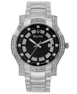 Bulova Mens Diamond Accent Stainless Steel Bracelet Watch 44mm 96E111   Watches   Jewelry & Watches