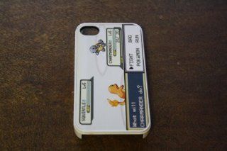 (197wi4) Pokemon Battle Apple iPhone 4 / 4s White Case Gameboy Charmander Squirtle 