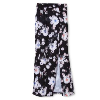Mossimo Supply Co. Juniors Maxi Skirt with Slit   Broken Floral L(11 13)
