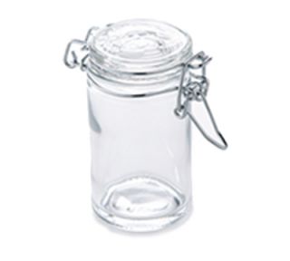 American Metalcraft 2.5 oz Mini Mason Jar with Hinged Lid   Glass