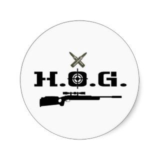 H.O.G. (Hunter Of Gunmen/Sniper) Round Stickers