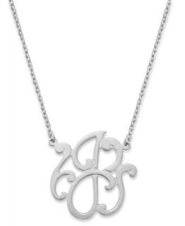 Giani Bernini Sterling Silver Necklace, B Initial Pendant Necklace   Necklaces   Jewelry & Watches