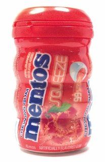 Mentos Chewing Gum Applemango Squeeze No Sugar Added 99% Real Fruit Filling 45 Pieces (2 Packs)  Grocery & Gourmet Food