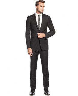 DKNY Suit, Black Pindot Extra Slim Fit   Suits & Suit Separates   Men