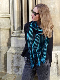 oversized mexican rebozo scarf, with stripes by chilpa