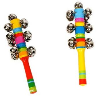 children's musical wooden jingle bell stick by sleepyheads
