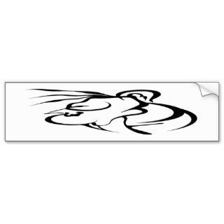 Abstract Face Tribal Tattoo Bumper Stickers