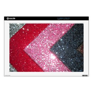 Colorful glitter 17" laptop decal