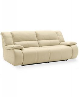 Franco Leather Reclining Sofa, Double Power Recliner 86W x 43D x 39H   Furniture