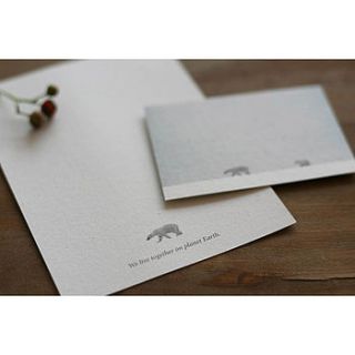 set of three eco polar bear or camel cards by toothpic nations