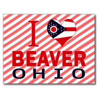 I love Beaver, Ohio Postcard