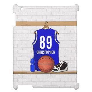 Personalized Blue Basketball Jersey Case For The iPad 2 3 4
