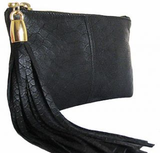 leather tassel purse in stock by amy george