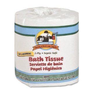 Genuine Joe GJO5844540 2 Ply Septic Safe Bathroom Tissue, 185.63' Length x 4" Width, White (Case of 40)