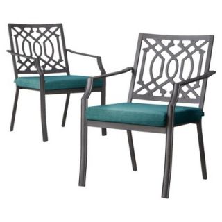 Outdoor Patio Furniture Set Threshold 2 Piece Turquoise (Blue) Aluminum Chair,