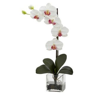 Nearly Natural Floral Arrangements   White