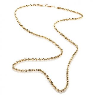 Michael Anthony Jewelry® 14K Gold 24" Glitter Rope Chain Necklace