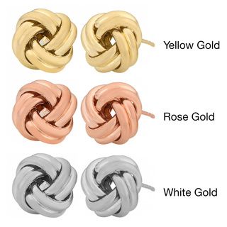 10k Gold Polished Love Knot Earrings Fremada Gold Earrings
