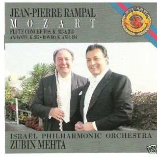 Jean Pierre Rampal Mozart Flute Concertos K.313 &314 Andante, K.315. Rondo, K. Anh.184 Mozart, Zubin Mehta, Israel Philharmonic Orchestra, Jean Pierre Rampal Music