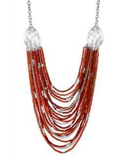 Kenneth Cole New York Necklace, Red Sead Beaded Statement Necklace   Fashion Jewelry   Jewelry & Watches